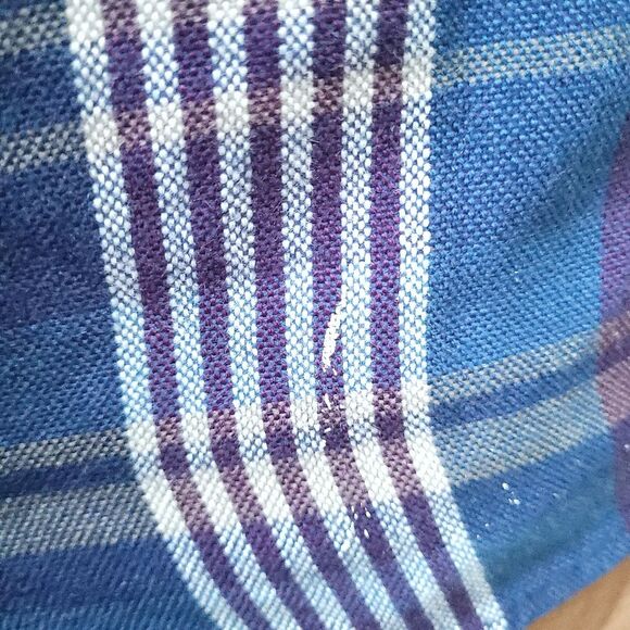 River Trader Men's Button Down Shirt Long Sleeve unique  Blue Green Plaid Medium - Picture 11 of 11